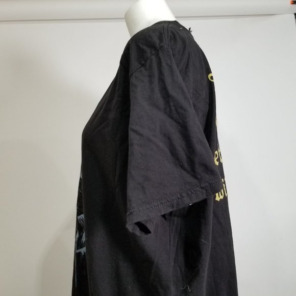 Uada Band T-Shirt Top Shirt XL Black Skull Grim Reaper Black Metal Haunted White - Picture 3 of 9